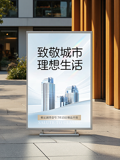 房地产营销卖房大字实景风小红书封面