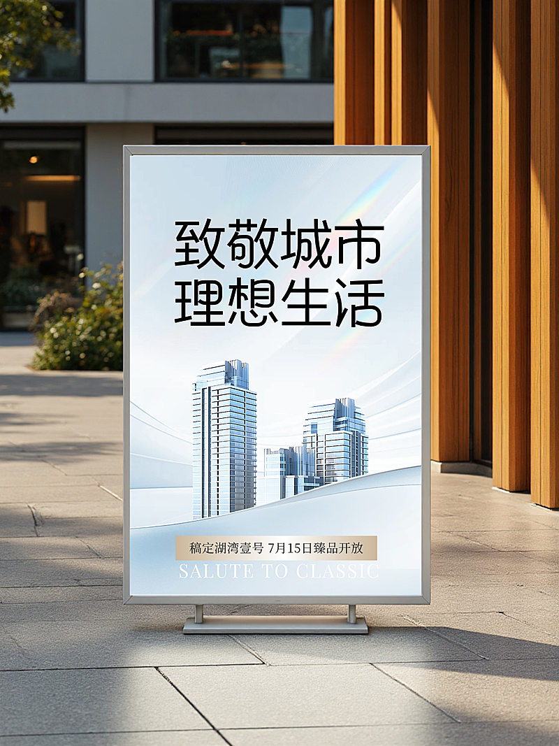 房地产营销卖房大字实景风小红书封面
