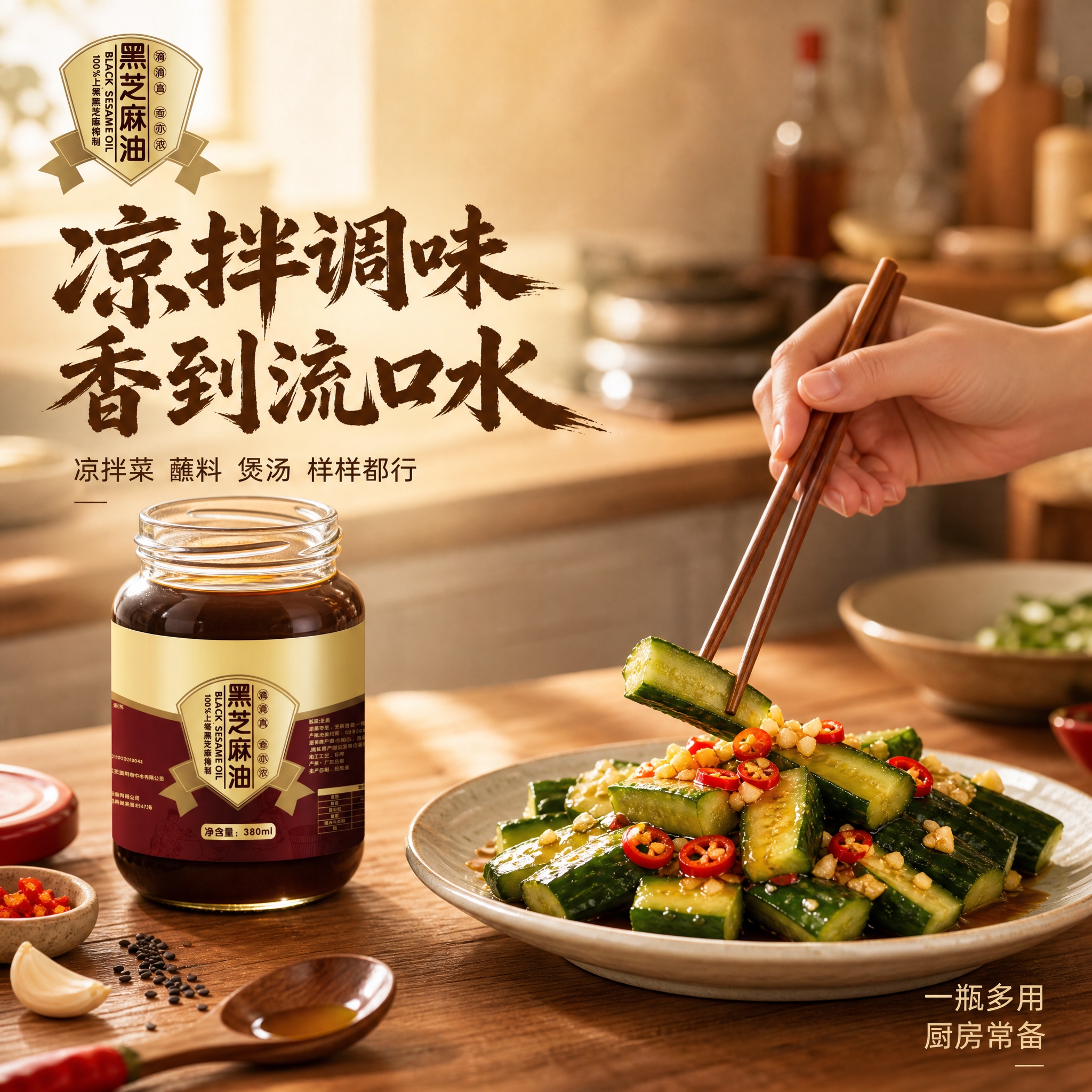 [主图-4] 场景与体验：厨房凉拌菜使用场景，家常烟火气代入。… - 图片创意预览