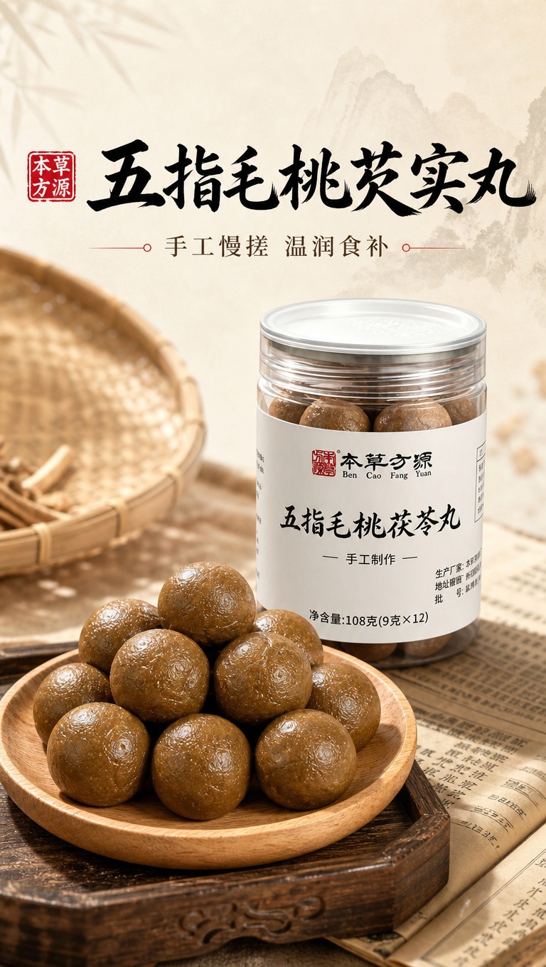 [商品] 使用【图1】【图2】五指毛桃芡实丸产品图；保留丸体棕… - 图片创意预览