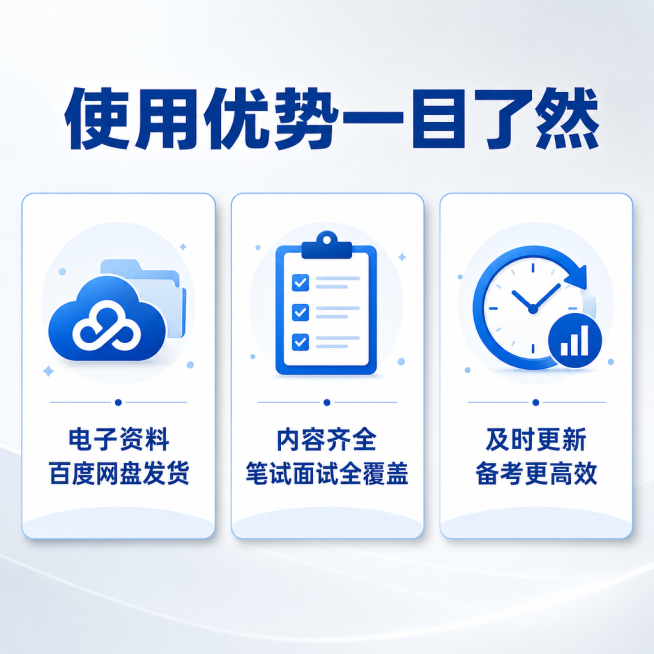 [主图-4] 使用服务优势展示，多宫格呈现。
[氛围风格] 清晰直观，延续统一专业商务风格。
[画质] 超高清，文字清晰，细节干净。
[元素] 顶部主标题"使用优势一目了然"加粗深蓝大字体，下方排列3预览效果