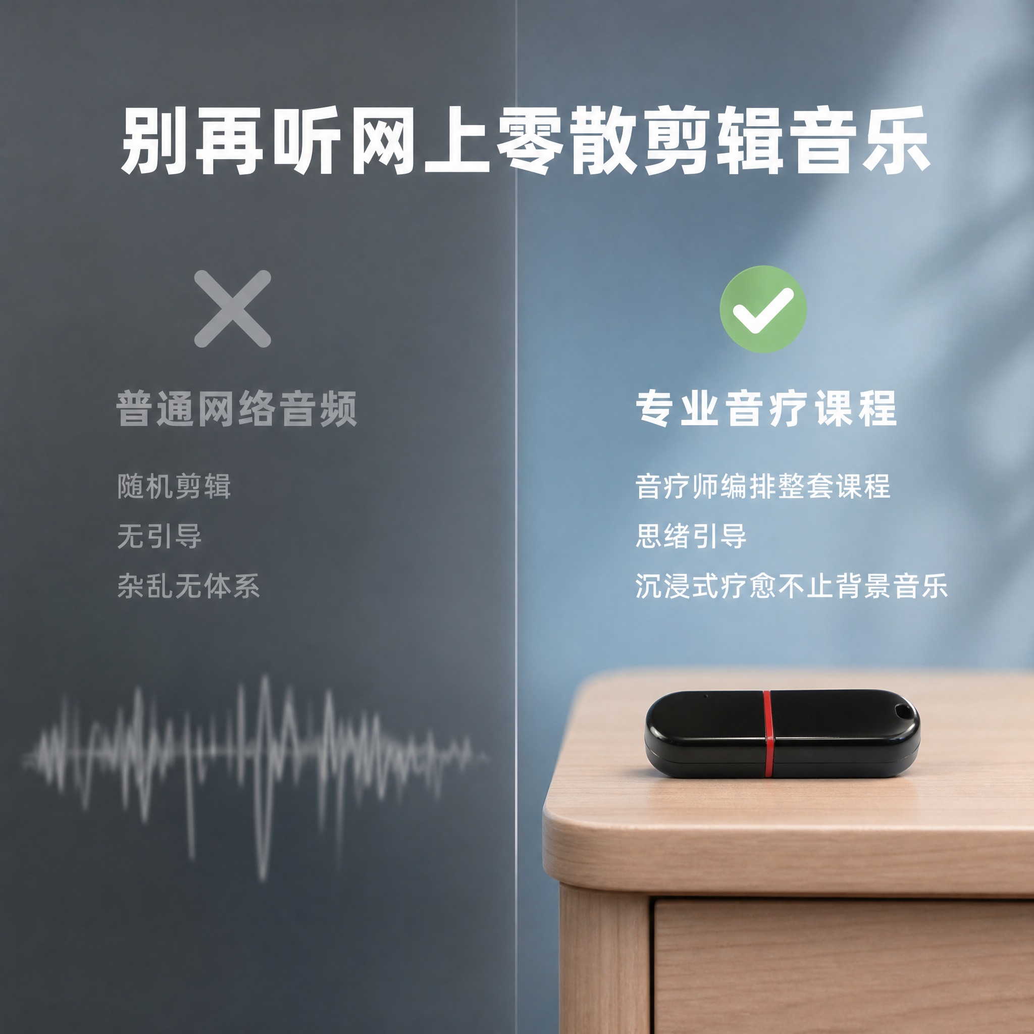 [主图-3] 对手差异 为什么不买普通音频 左右对比版式 [统… - 图片创意预览