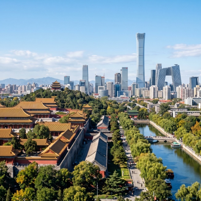 北京风景图，展示北京的特色城市风光和地标建筑，画面清晰自然，色调和谐预览效果
