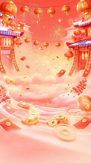 Decorate to enhance the Chinese New Year atmosphere.预览效果