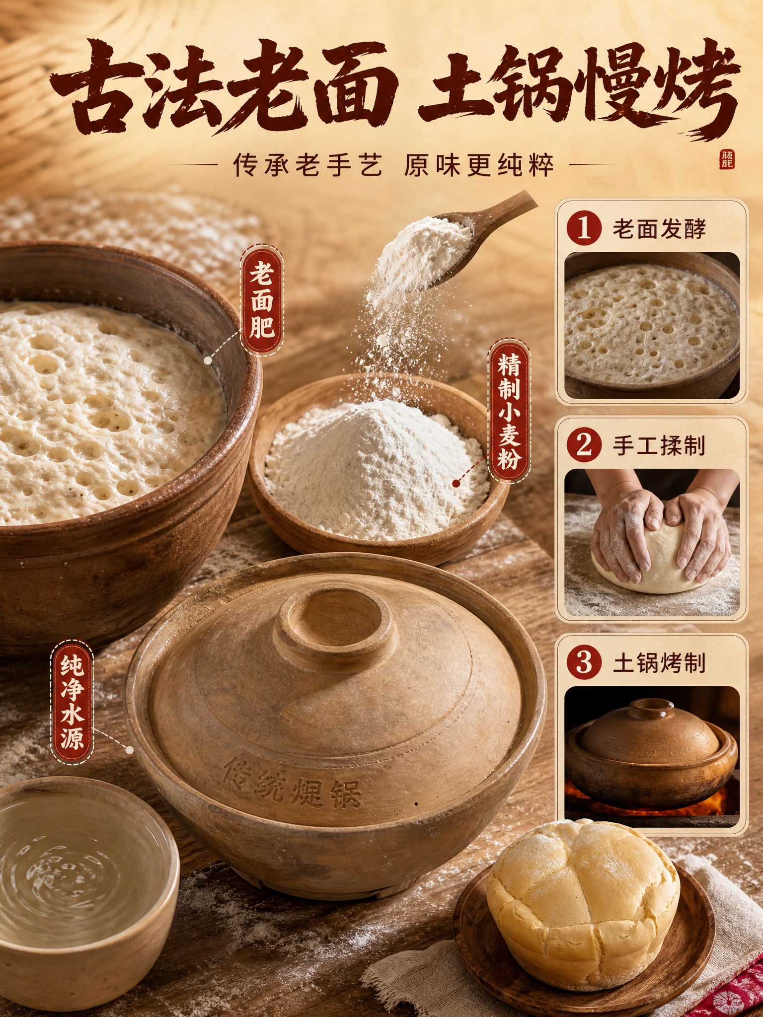 [商品] 使用【图3】原味焜锅馍馍；保留圆墩形外观、自然开花裂… - 图片创意预览