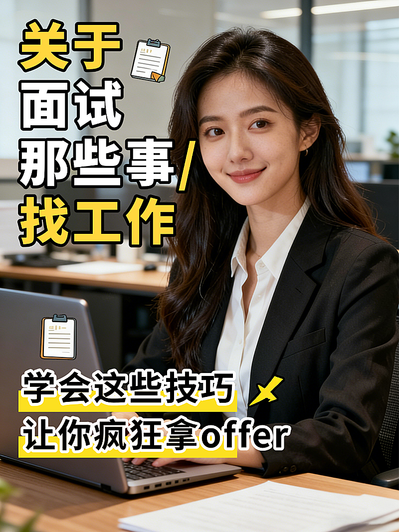 面试求职小红书封面找工作拿offer小红书封面
