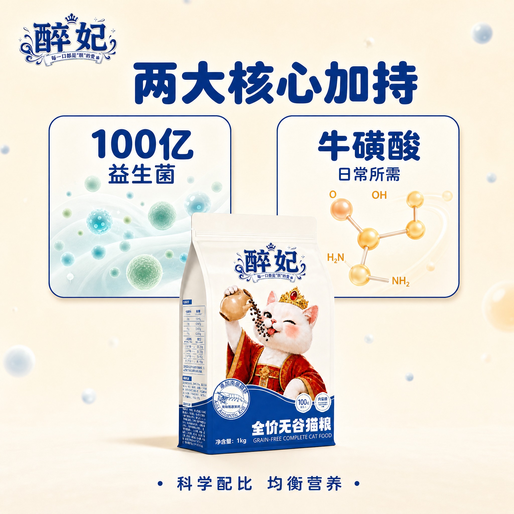 [主图-6] 益生菌与牛磺酸，主题：100亿益生菌 + 牛磺酸… - 图片创意预览