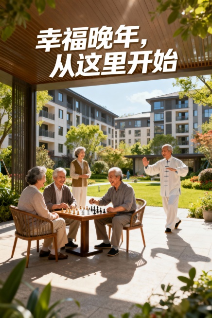 养老社区海报预览效果