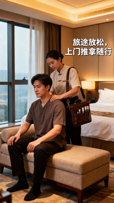 生成50张上门推拿的图片，图片可以加入一些文字,不要卡通的预览效果
