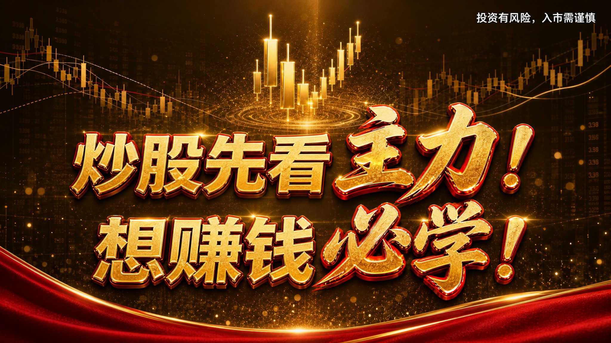 参考图风格：黑金高端金融海报风格，深棕金色渐变背景，中央一组金… - 图片创意预览