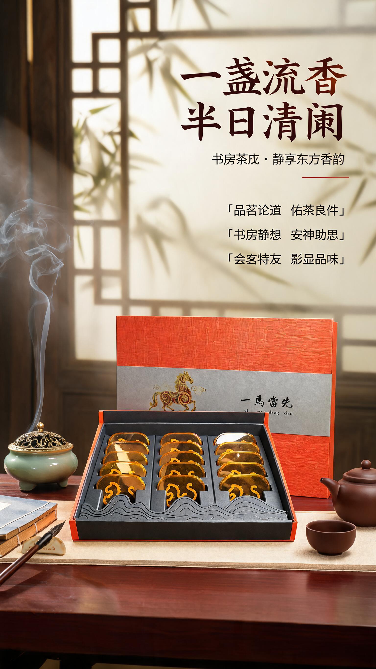[商品] 使用【图1】沉香礼盒；保留红橙外盒+灰色腰带+金色骏… - 图片创意预览