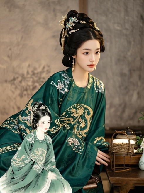 工笔画人物预览效果