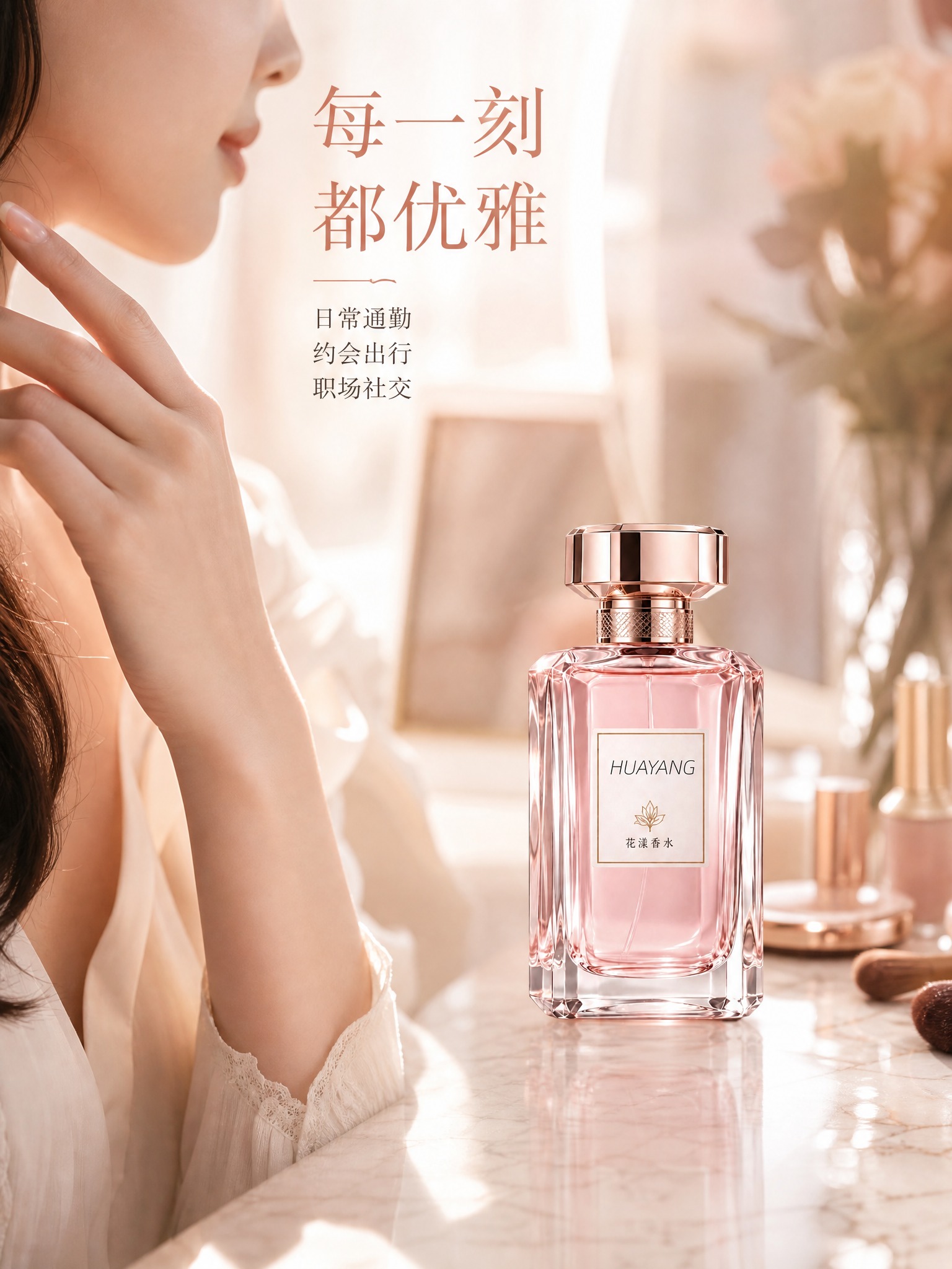 [主图-4] 使用场景 优雅女性日常香氛时刻 [统一基调] 整… - 图片创意预览