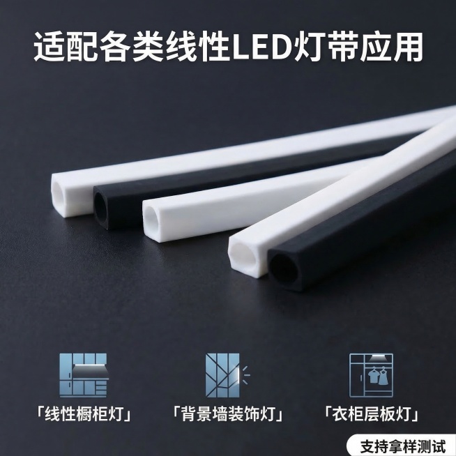 保持产品、文字内容、风格不变，调整图片为1:1比例，重新生成方形硅胶LED灯罩应用展示主图预览效果