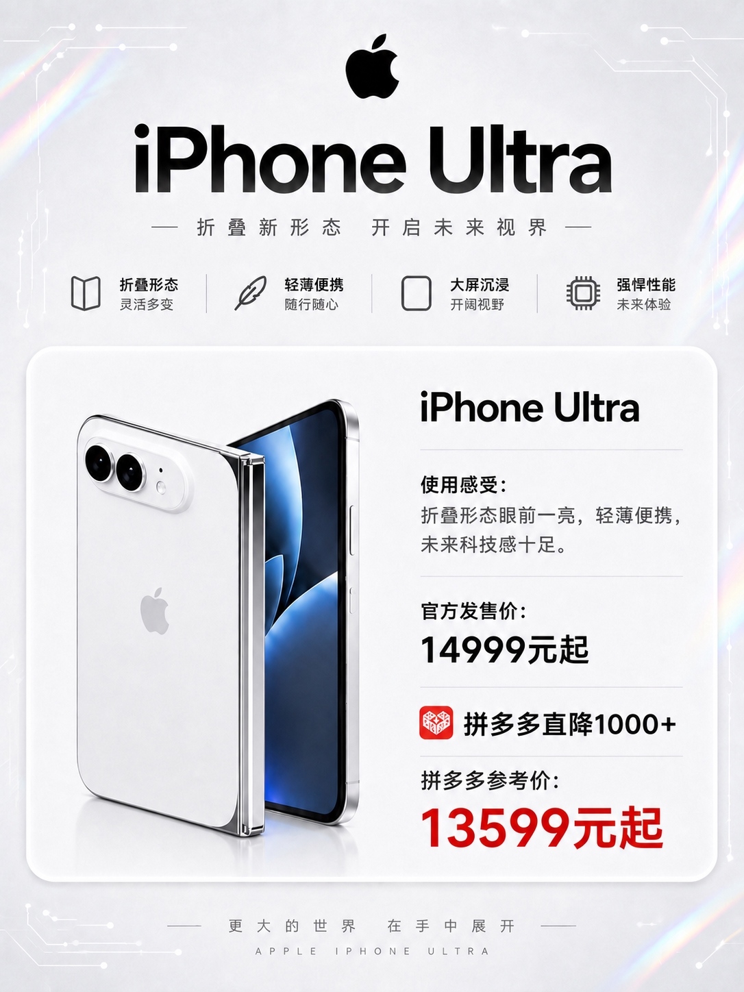 编辑图片：把第一张图中右侧价格区的“拼多多直降1000+”文字… - 图片创意预览