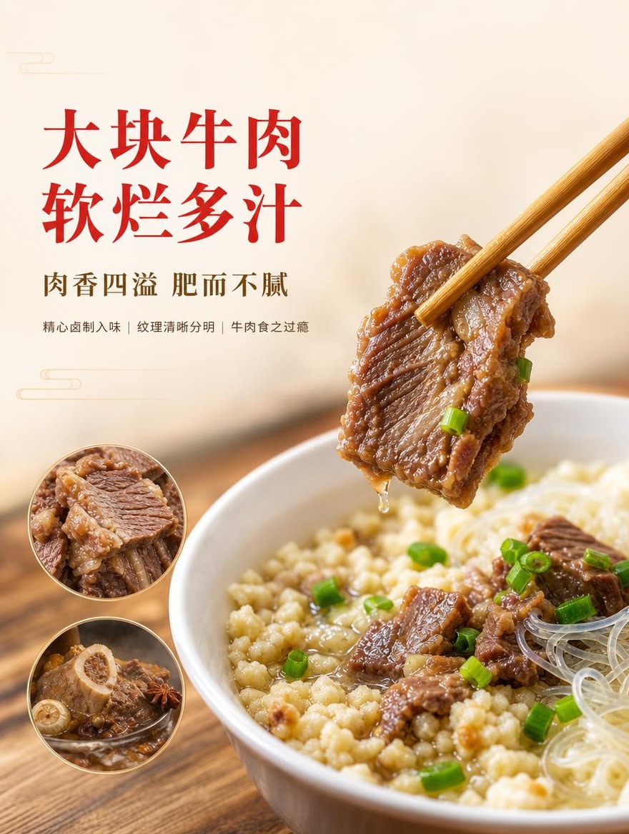 地道国风陕味美食商业摄影，温润醇厚，暖调氛围。 一双竹木筷子从… - 图片创意预览