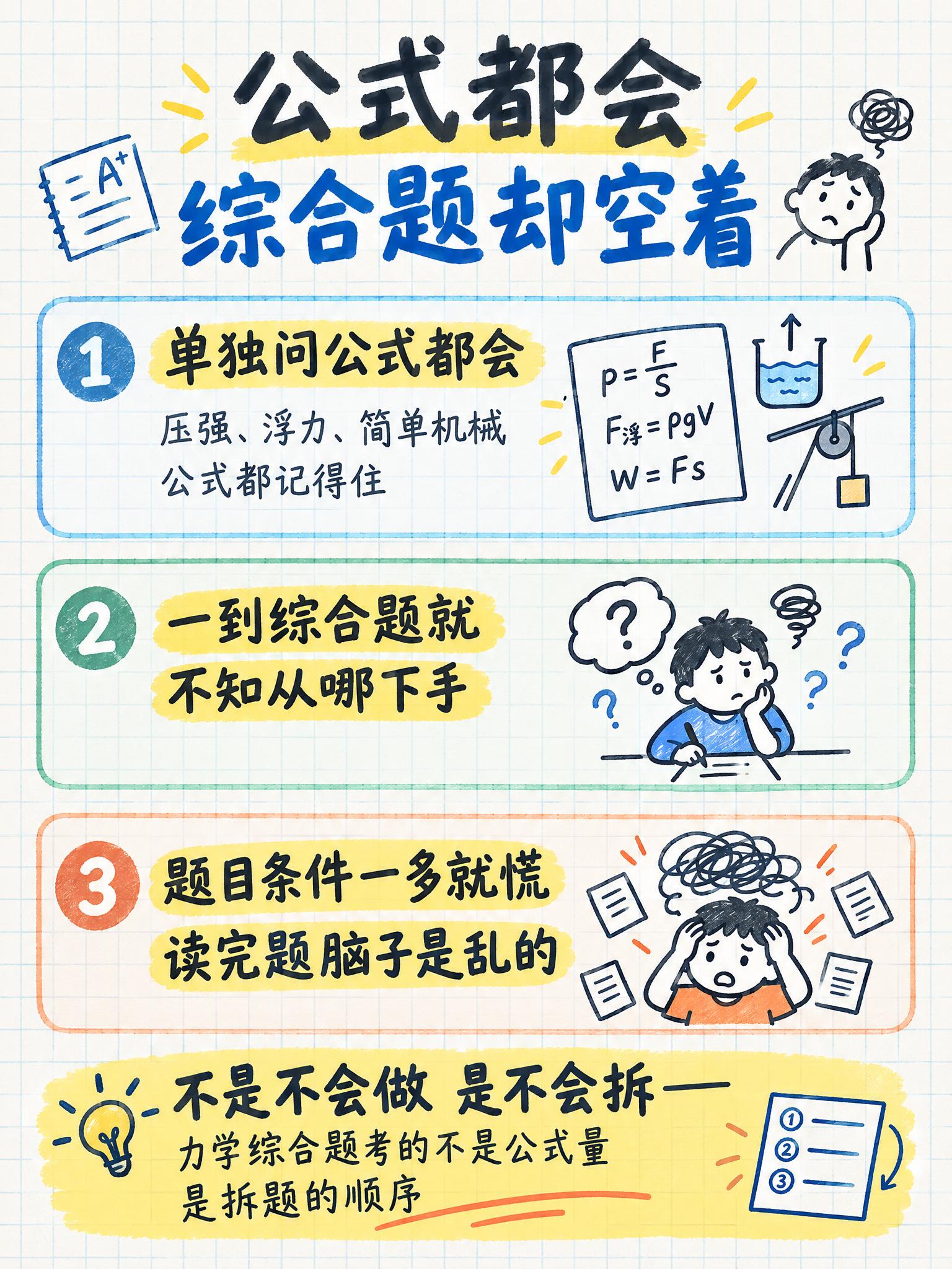 竖版3:4学习经验分享卡片图，浅色方格笔记本纸纹理背景，手绘涂… - 图片创意预览