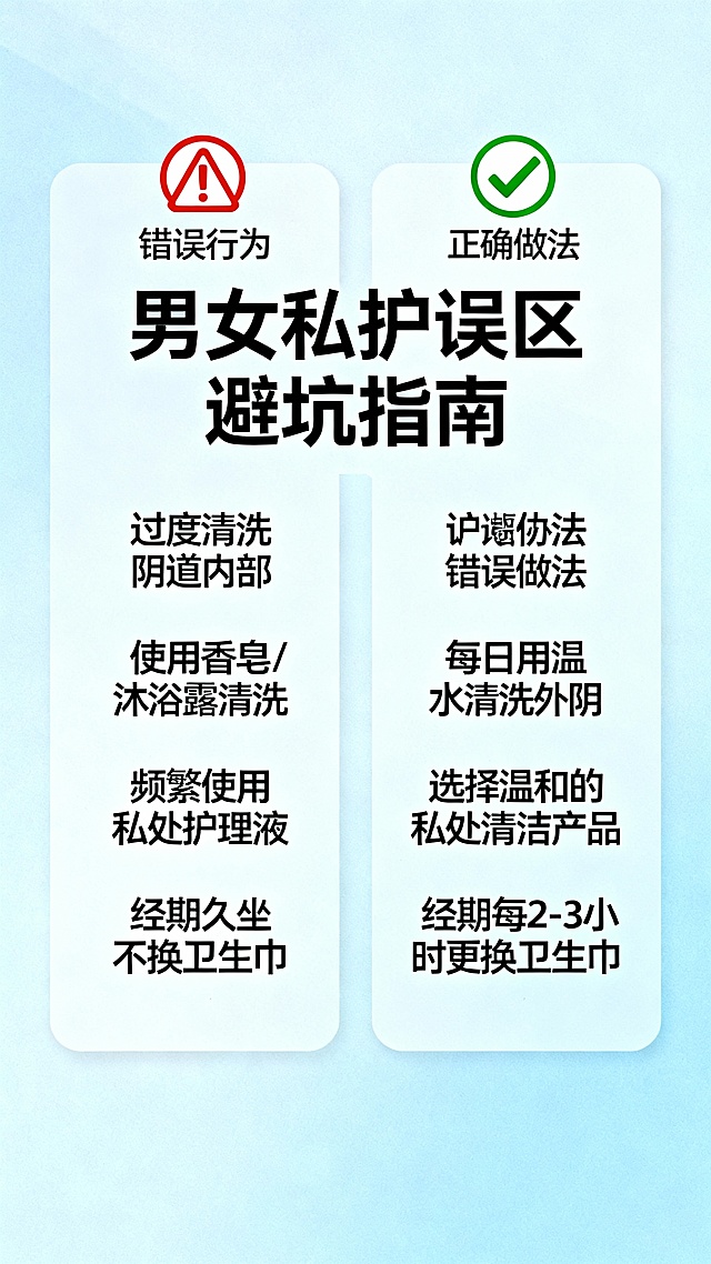 图1：封面图（吸睛开篇）配色：主色莫兰迪粉（#E8C4C4）、辅助色深灰（#333333）、背景米白（#F9F6F2）文字素材及排版：- 1. 顶部标题：✨ 男女私护通用指南 ✨- - 字体大小：36号- - 样式：加粗，文字颜色莫兰迪粉（#E8C4C4）- - 位置：垂直居中偏上（距顶部1/4处），水平居中- 2. 中间副标题：别让误区拖垮隐私健康- - 字体大小：28号- - 样式：常规- - 位置：顶部标题正下方20px处，水平居中- 3. 底部小字：科学养护｜不分性别｜从细节开始- - 字体大小：16号- - 样式：常规，文字颜色浅灰（#999999）- - 位置：距底部1/5处，三个短语均匀分布在水平线上，间距30px可直接复制文字：✨ 男女私护通用指南 ✨｜别让误区拖垮隐私健康｜科学养护｜不分性别｜从细节开始图2：误区避坑图