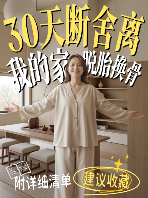 家居空间收纳技巧分享吸睛松弛感人像小红书封面预览效果