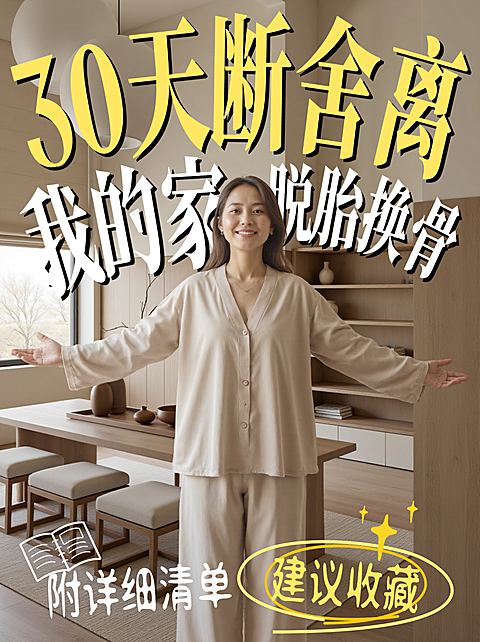 家居空间收纳技巧分享吸睛松弛感人像小红书封面