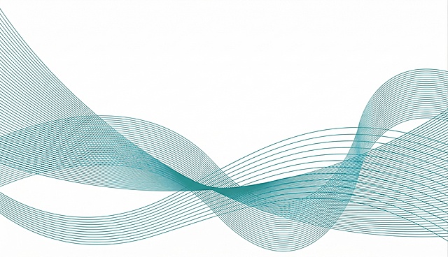 将图中所有蓝色线条的颜色修改为色号#249087，保留原有的波浪线条结构和白色背景，整体构图不变