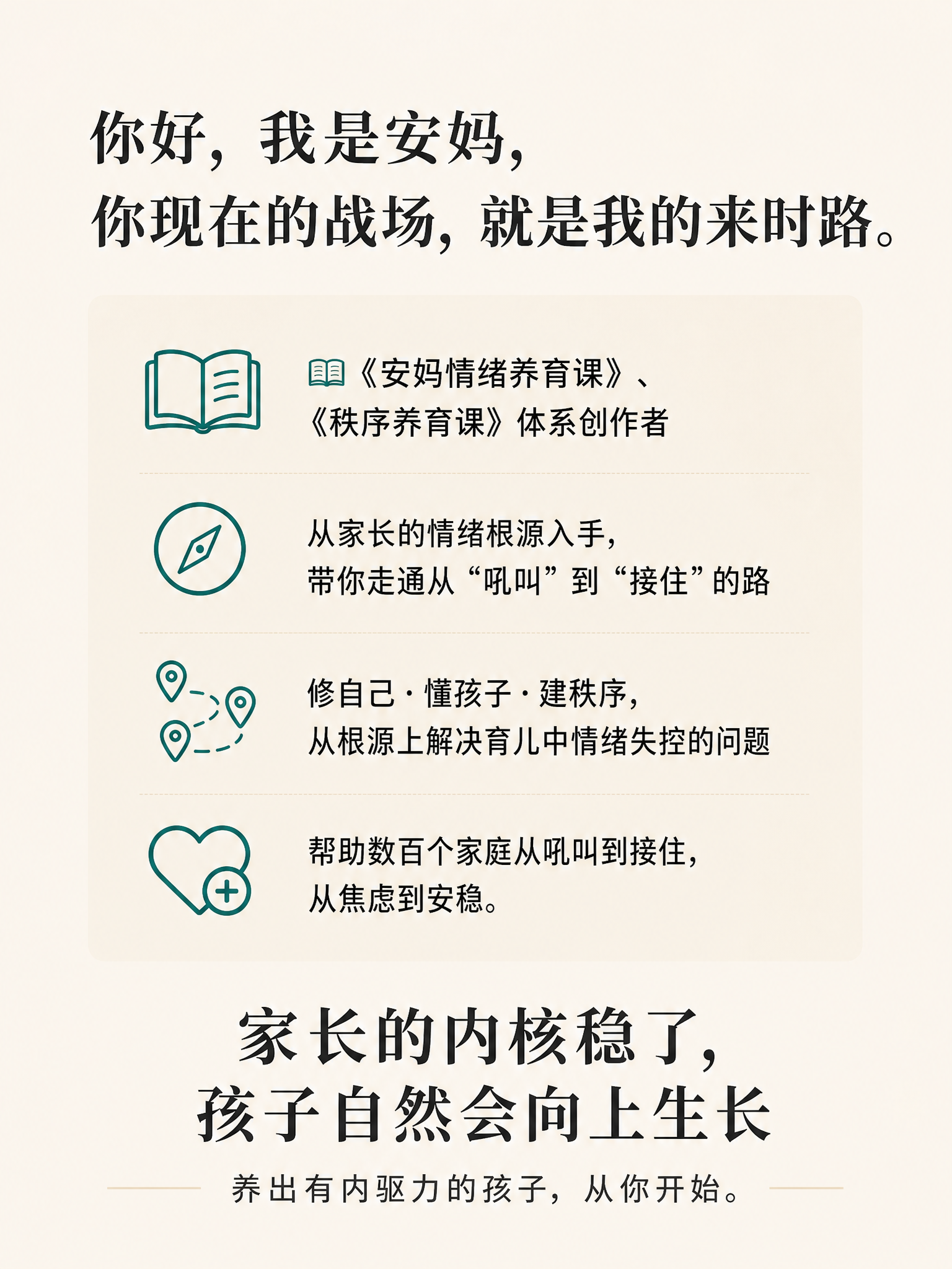 参考这个海报的样式进行排版，内容替换为：你好，我是安妈，你现在… - 图片创意预览