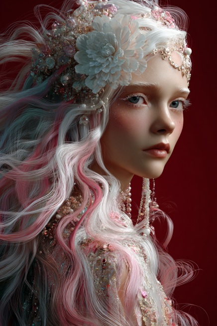 Surreal fine photography, portrait photography, goddess of the wind, beautiful face, ultra-long and预览效果