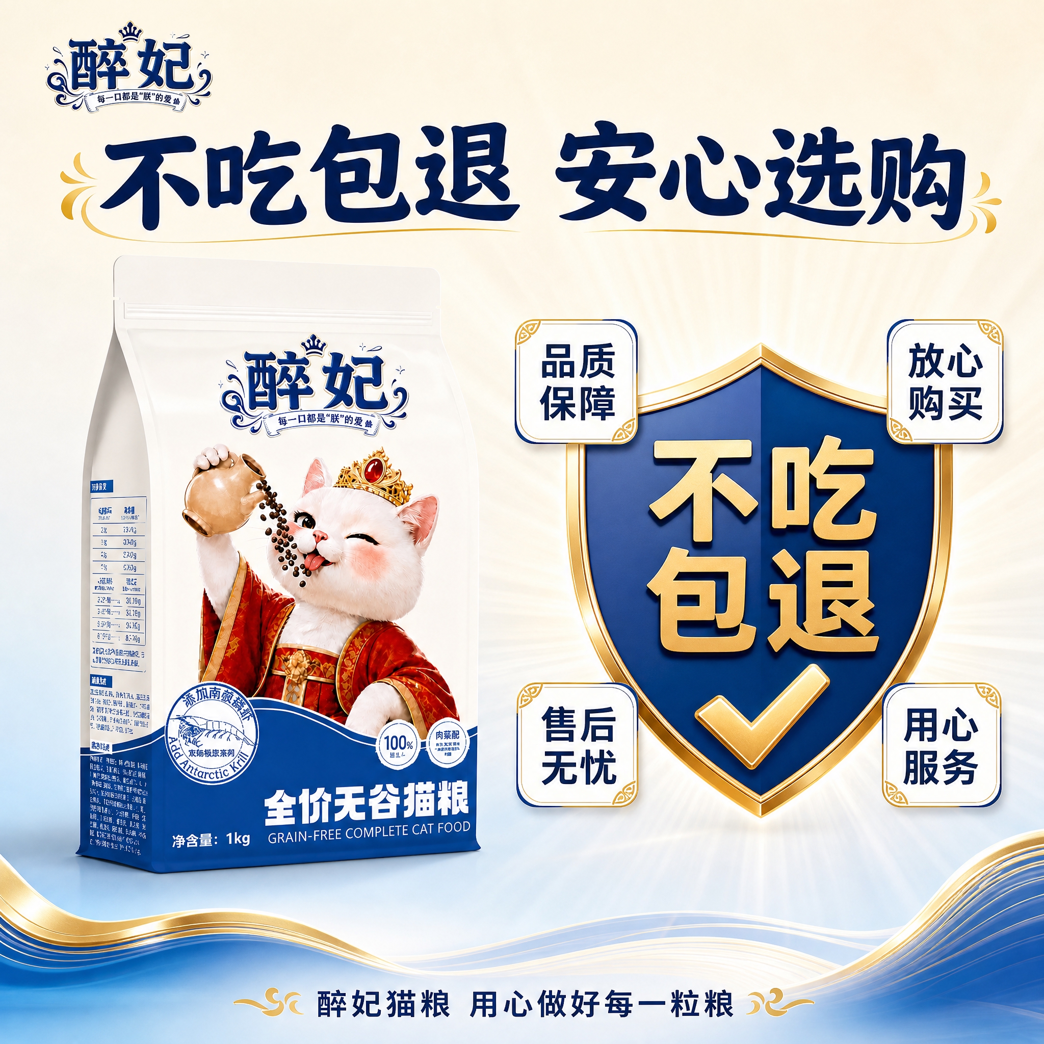 [主图-9] 售后保障图，主题：不吃包退 安心购买。 [统一基… - 图片创意预览