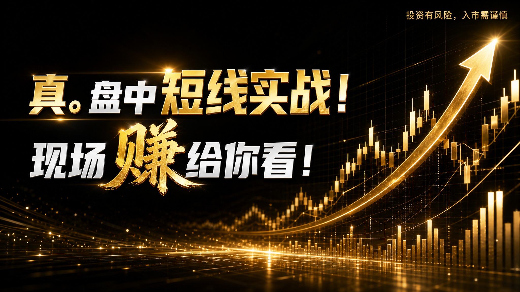 金融公众号封面图，16:9横版比例，黑金色调背景，带有抽象的K… - 图片创意预览