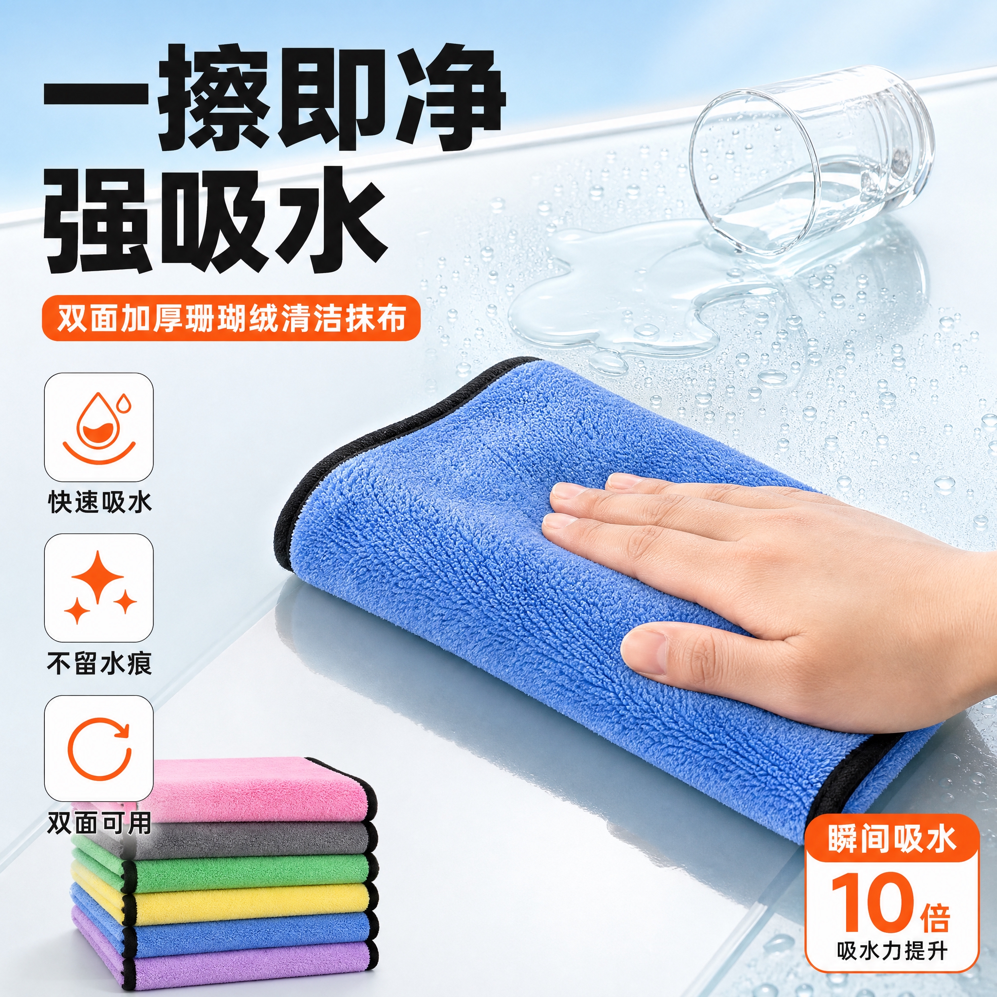 [主图-2] 核心亮点 强吸水效果证明 通感表达图 [统一基调… - 图片创意预览