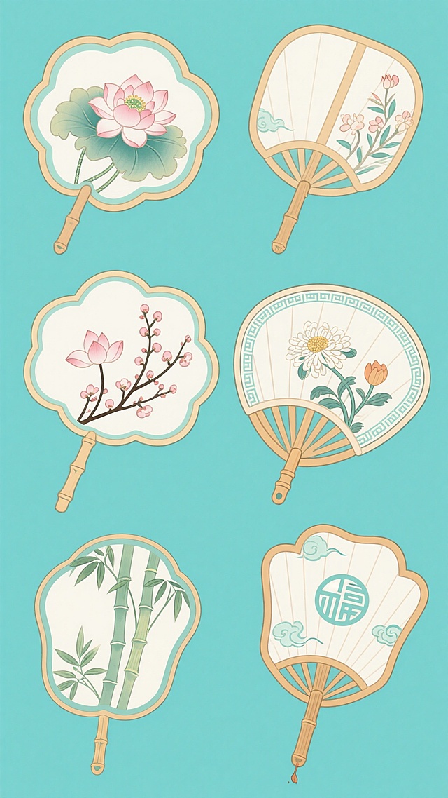 救命！这是什么神仙中式团扇✨
荷花袅袅、梅花点点、修竹挺秀、菊花悠然，还有带着“福”字的款，把江南的诗意、东方的雅致全融进去了～
往桌上一摆，整个空间都有了古韵；拿在手里拍照，分分钟出国风大片，感觉下一秒就能穿越去游园赏景啦🌸