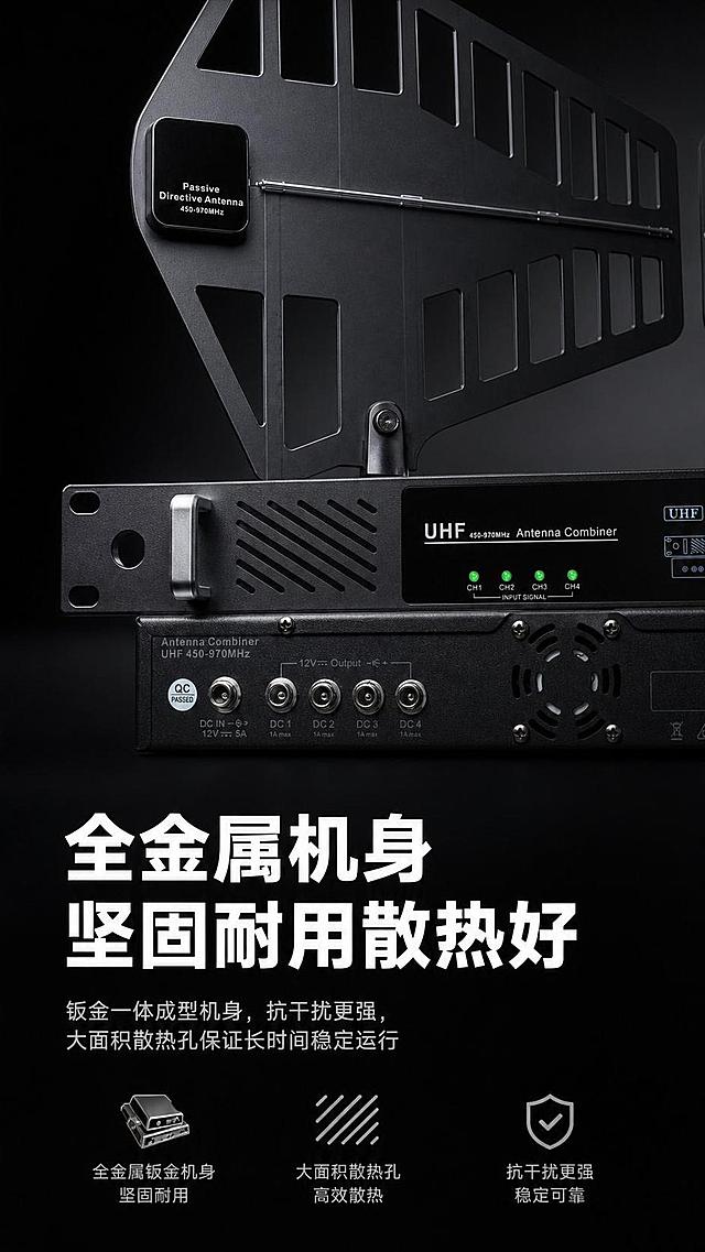 根据产品特性再生成5张关于无线耳返监听信号放大器的特点