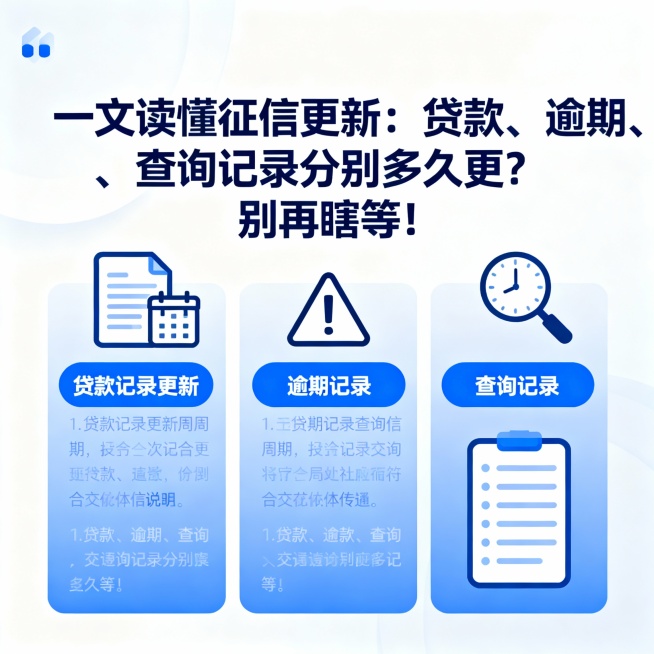一文读懂征信更新：贷款、逾期、查询记录分别多久更？别再瞎等！预览效果