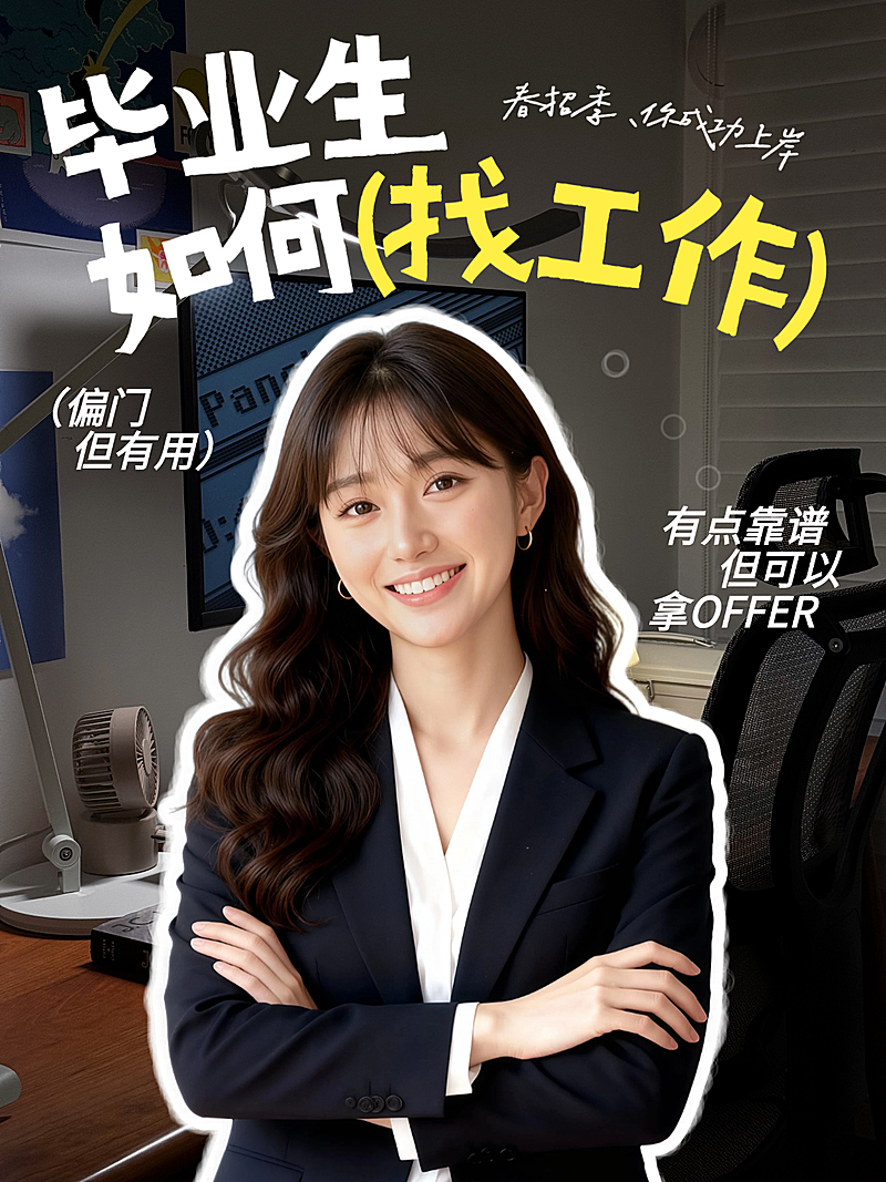 春季招聘毕业生找工作攻略小红书封面