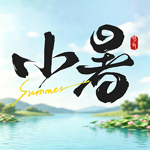 小暑节气祝福问候传统文化宣传清新感公众号次图