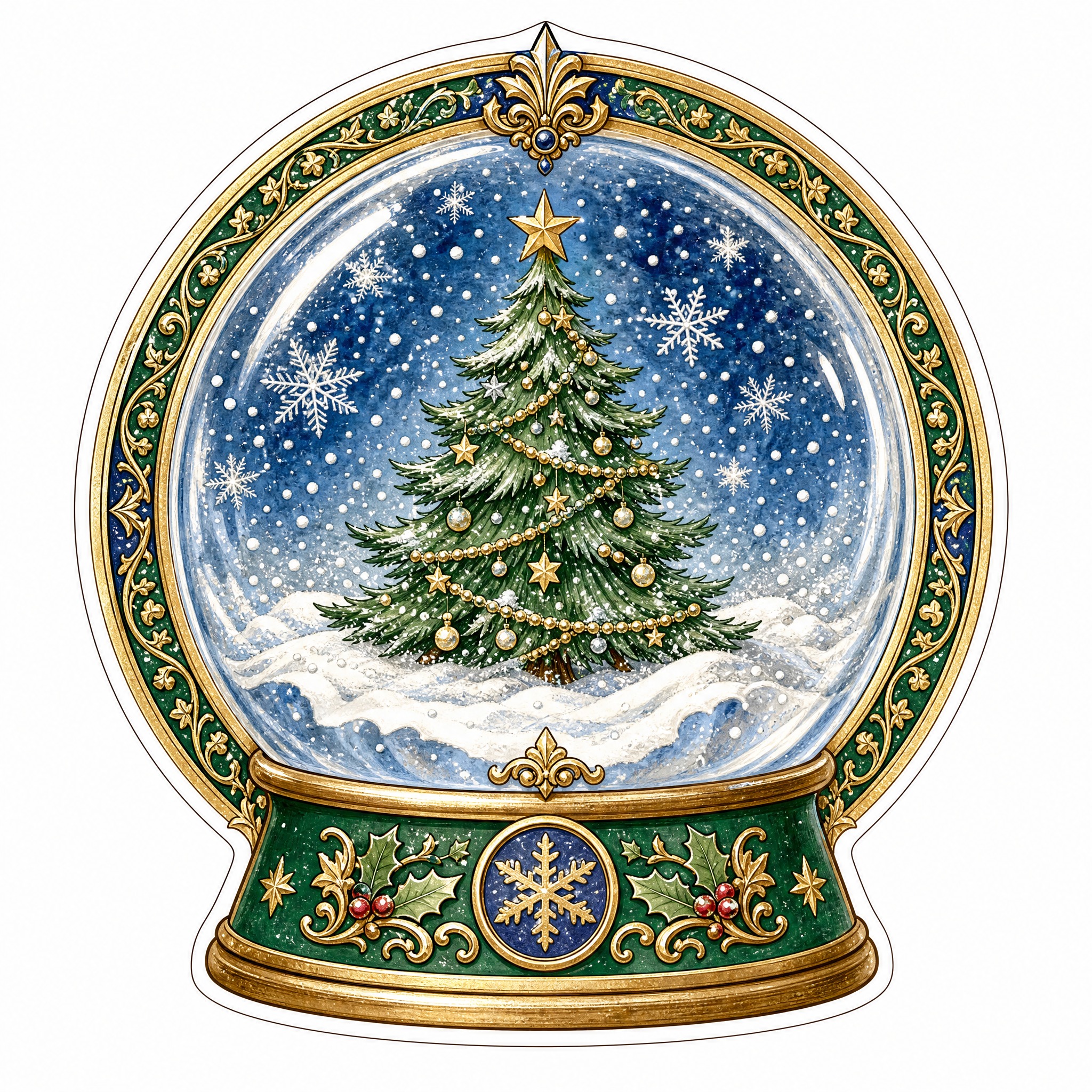 Christmas sticker, medieval ill… - 图片创意预览