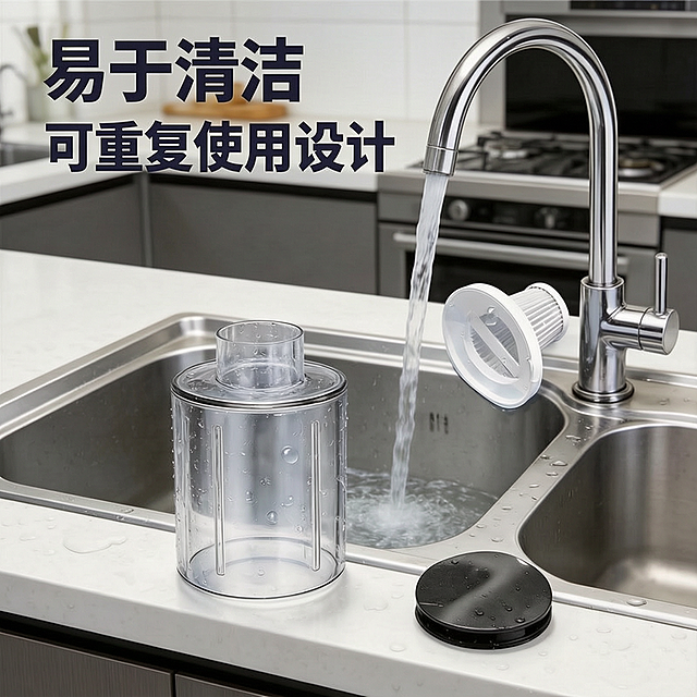 将图上所有英文全部转换成中文，保持原来的字体、排版和颜色不变。原文字转换：Easy to Clean 改为 易于清洁；Designed for Reuse 改为 可重复使用设计