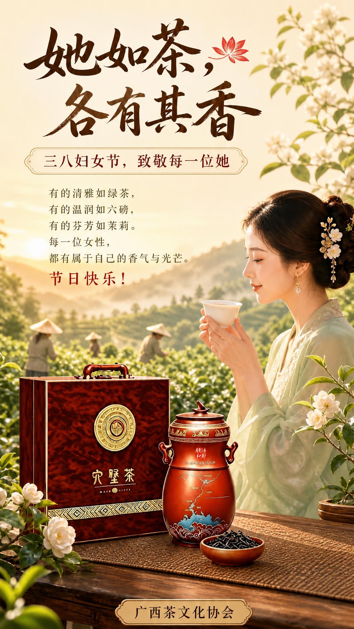 移除画面中前方那套多余的盖碗（含碗盖与碗身），并自然修复其所在… - 图片创意预览