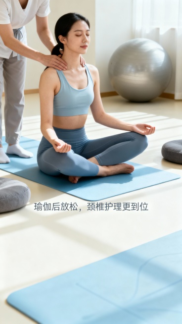 生成50张上门颈椎按摩的图文，图片加入一些文字预览效果