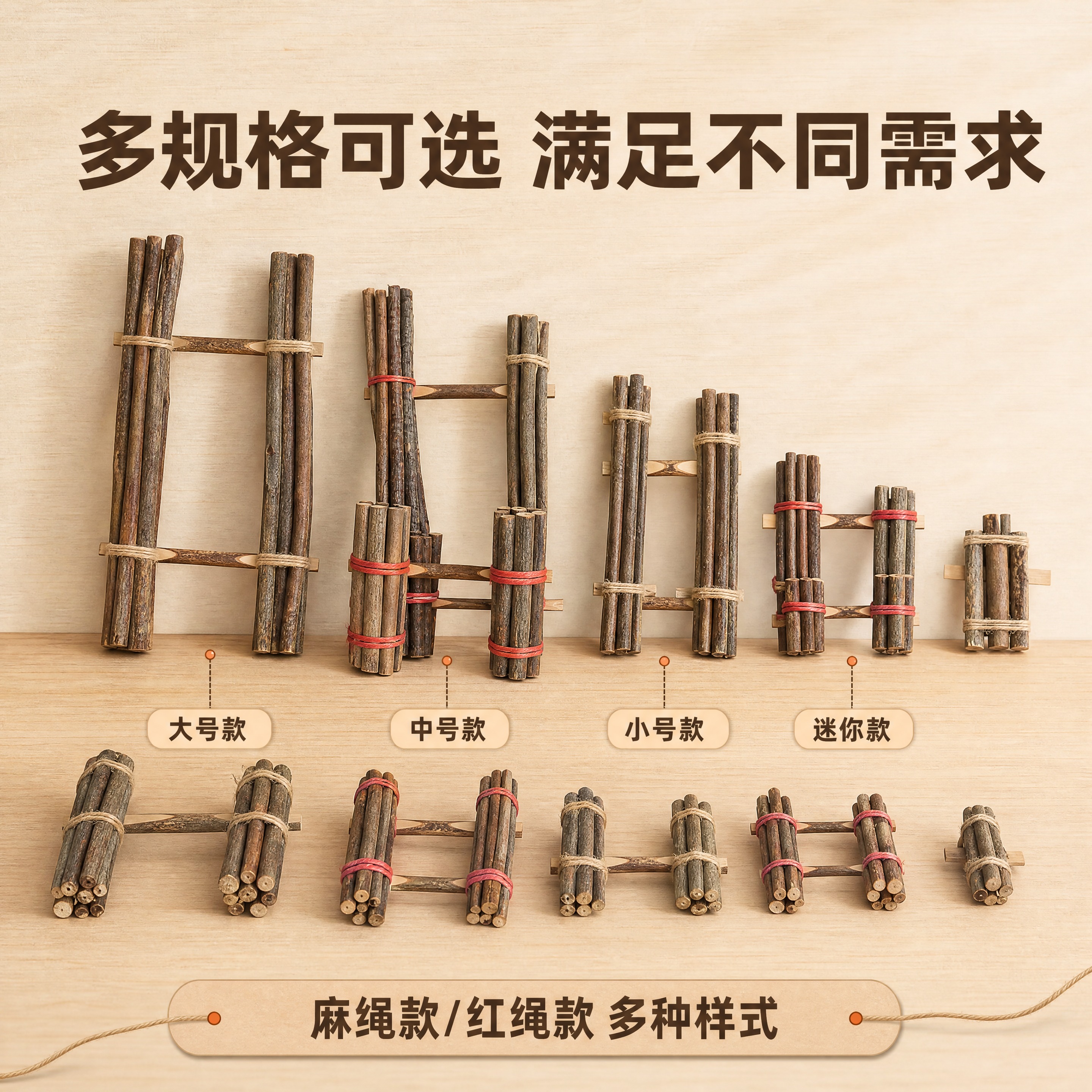 [商品] 使用【图4】【图5】喜庆小捆柴摆件多规格；保留干柴枝… - 图片创意预览