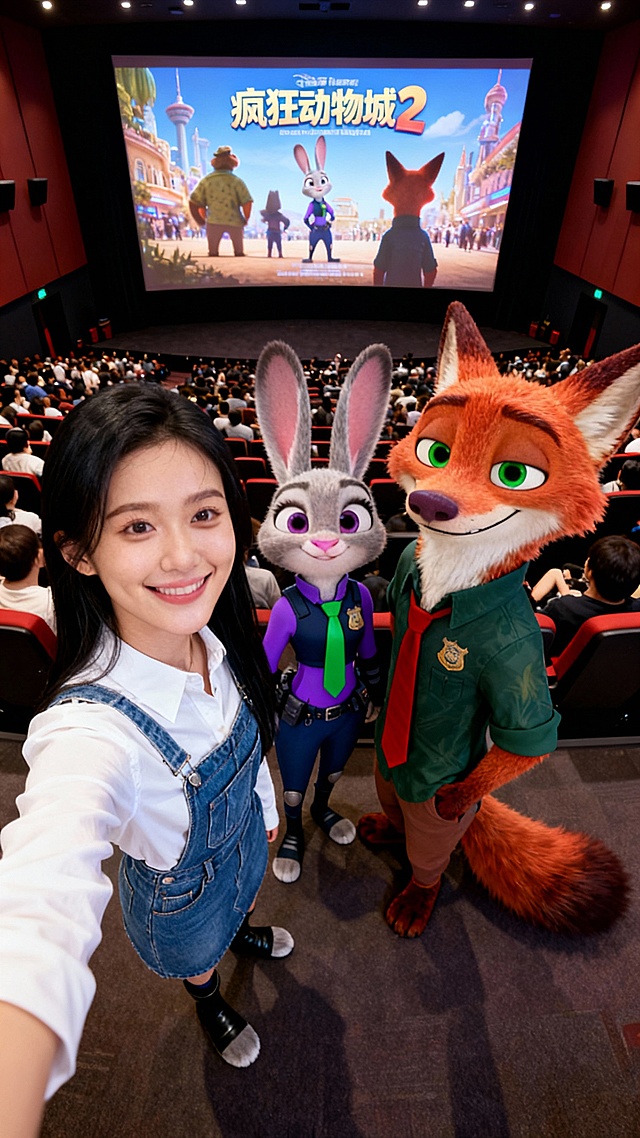 卡通感与拟人风结合，3D动画角色跃然眼前，软3D质感毛发生长细腻，温馨趣味氛围满溢，动漫风设计点亮影院节日时刻。