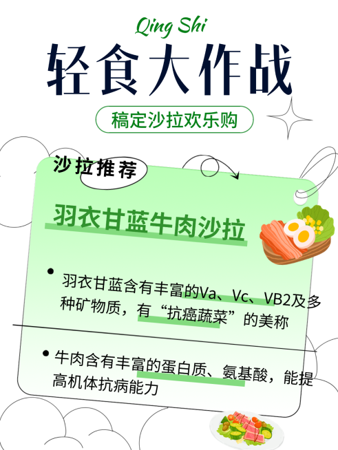 瘦身/美食轻食沙拉推荐小红书封面预览效果