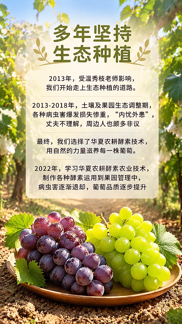 「图片1」第8屏风格不变，背景图帮我替换为我上传的地头照片，下方的葡萄照片替换为我上传的巨峰和阳光玫瑰「图片1」「图片1」「图片1」