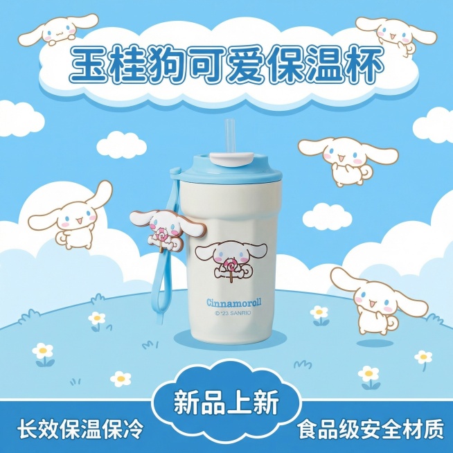 我的产品是保温杯 帮我做20张拼多多主图预览效果