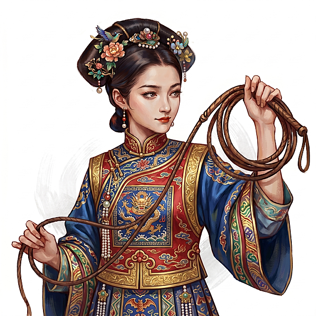 衣服改为清代公主的服饰其他不做修改