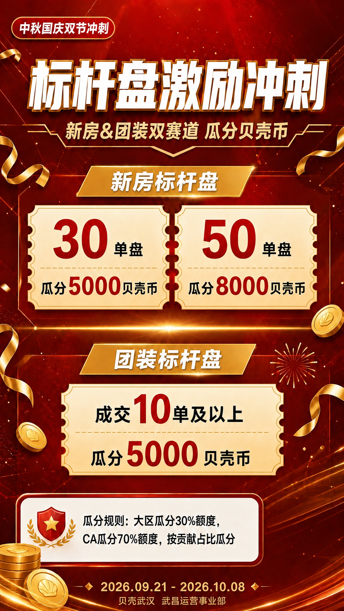 去除这张海报上的所有水印，保持海报的红金配色、所有文字内容、版… - 图片创意预览