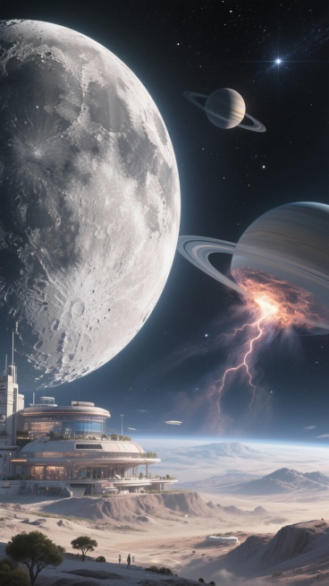 帮我生成20张关于月亮或者星球的图片预览效果