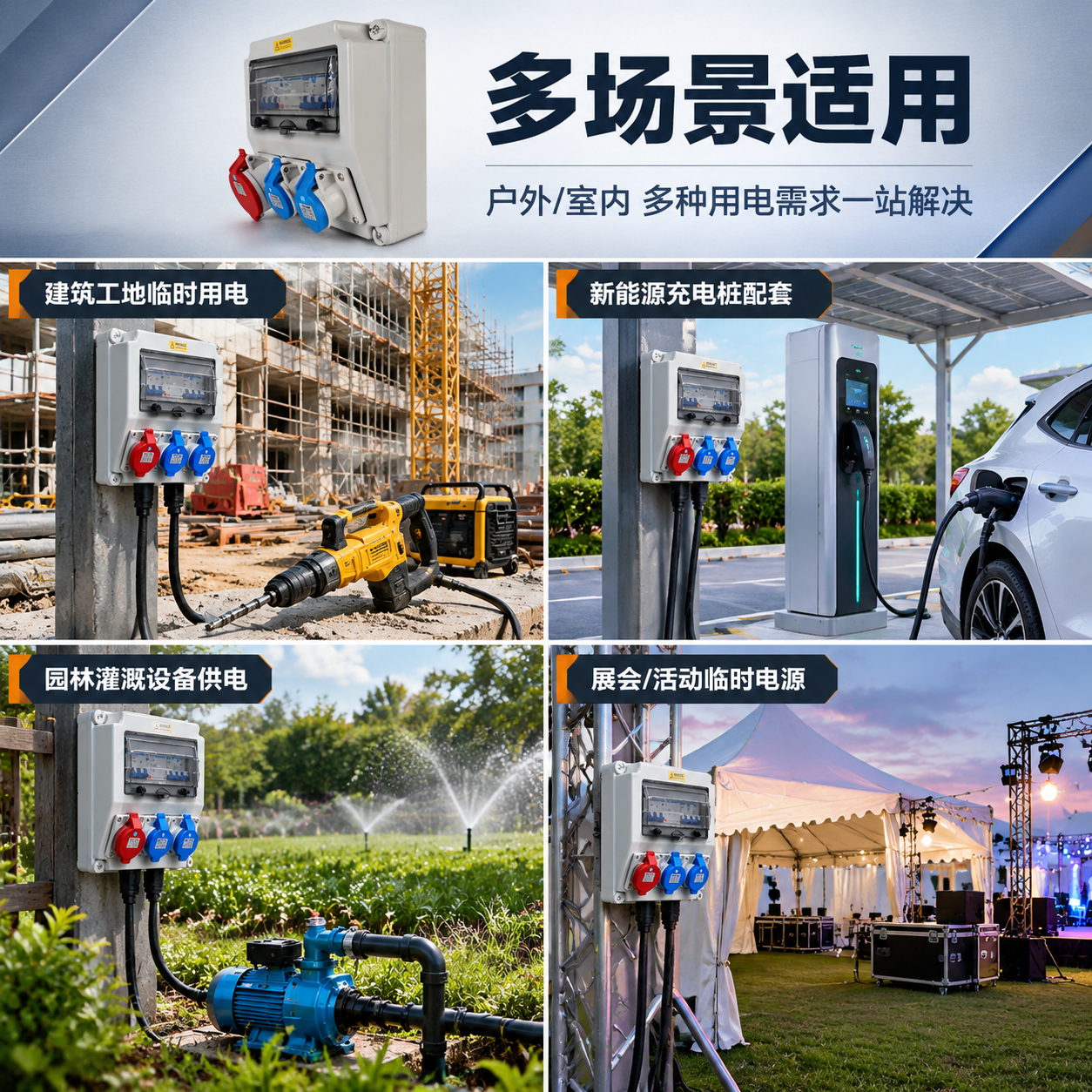 [商品] 使用【图2】户外工业防水插座配电箱左侧视图；严格保留… - 图片创意预览