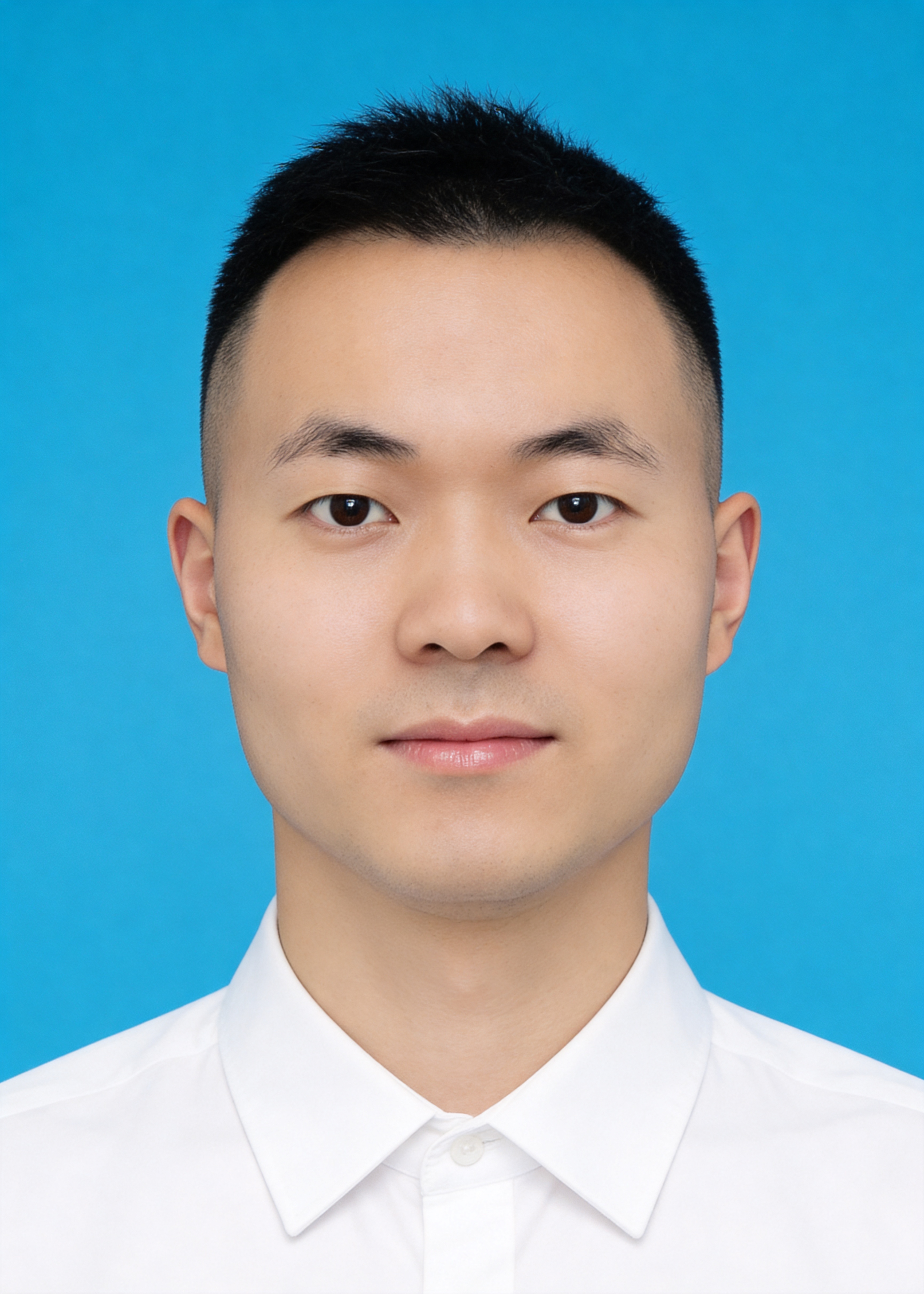 保留第一张图中人物发型、脸型、年龄特征生成标准样式纯正面证件照… - 图片创意预览