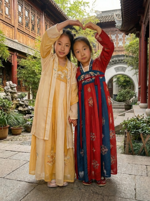 「图片1」背景换成古典建筑预览效果